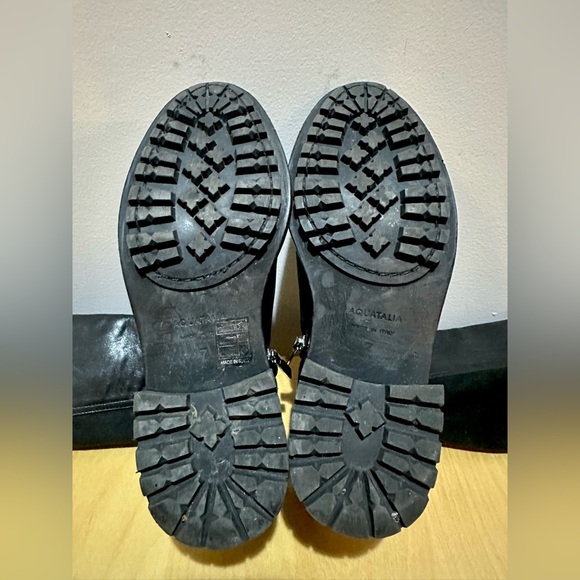 Aquatalia Omara Black Leather Knee High Riding Boots Sz 7 - Picture 8 of 8